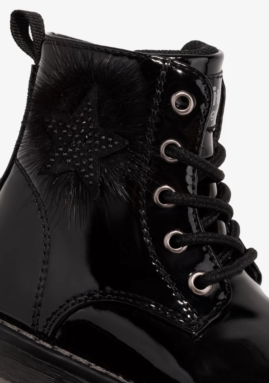 Conguitos Botas | Botas^Baby's Black Pompon Cord Ankle Boots