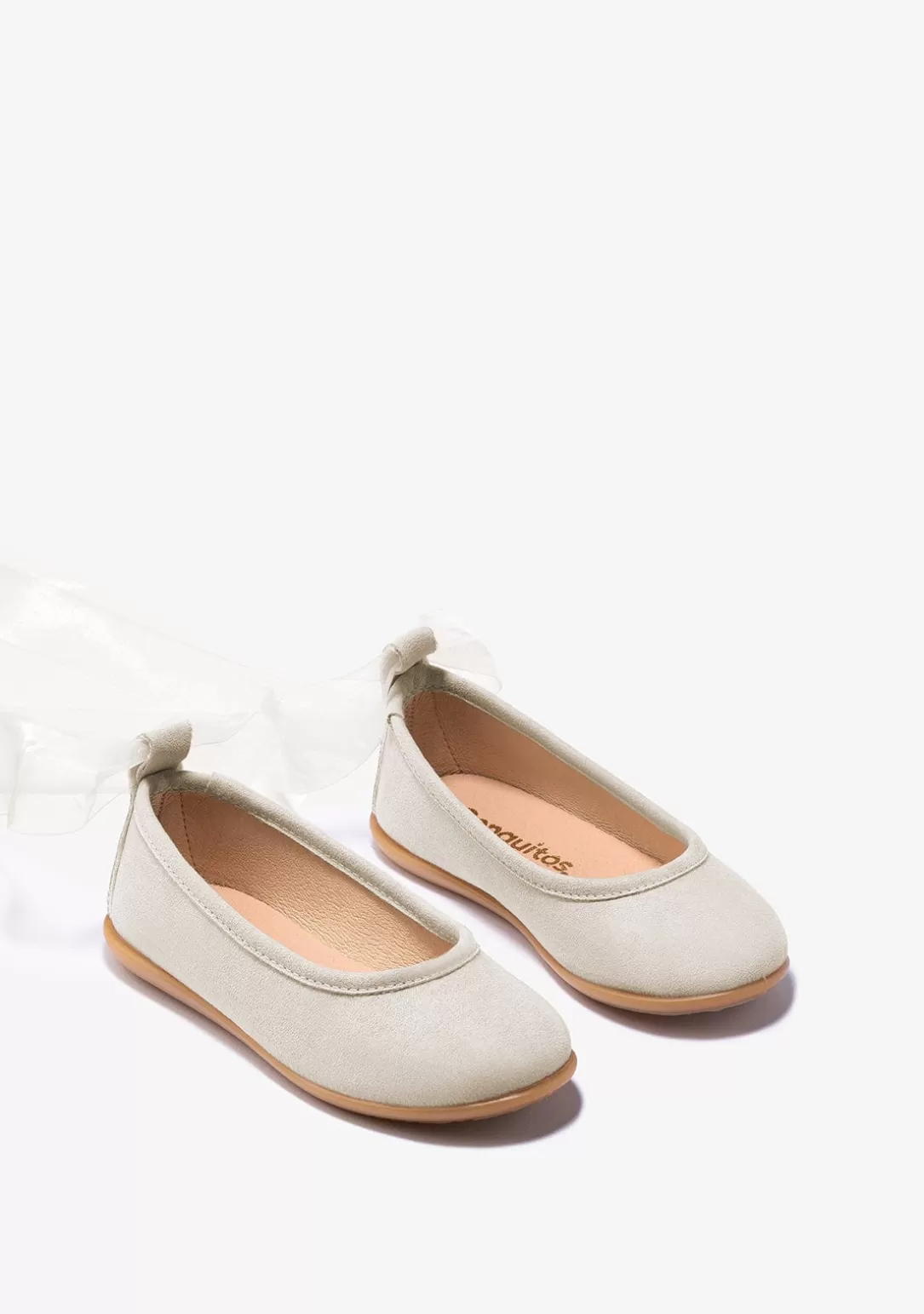 Conguitos Zapatos De Ceremonia | Bailarinas^Bailarinas De Niña Lazo Beige