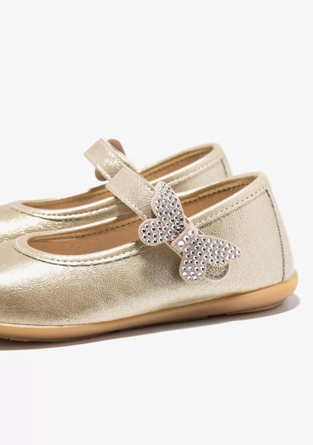 Conguitos Zapatos De Ceremonia | Bailarinas^Bailarinas Mariposa Oro