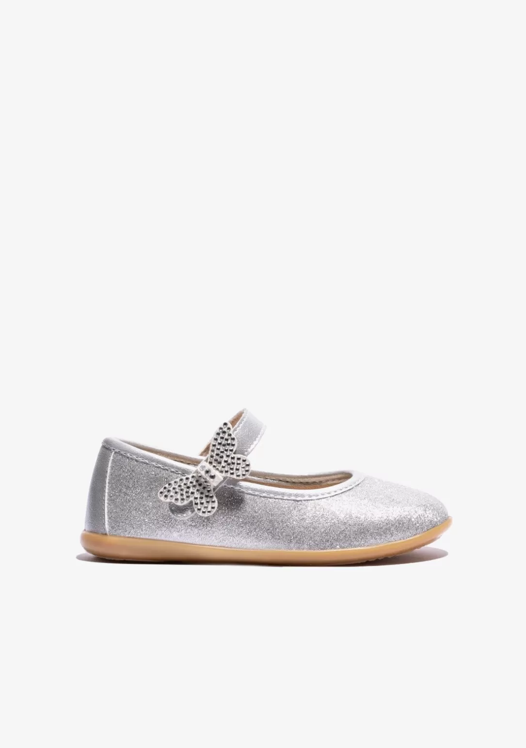 Conguitos Zapatos De Ceremonia | Bailarinas^Bailarinas Mariposa Plata