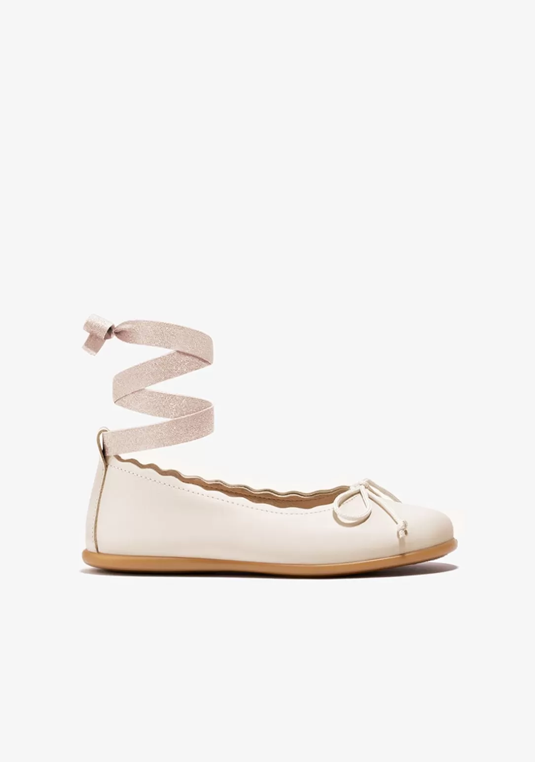 Conguitos Zapatos | Zapatos De Ceremonia^Bailarinas Ondas Tira Beige