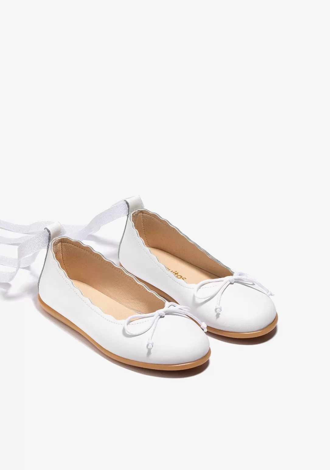 Conguitos Zapatos | Zapatos De Ceremonia^Bailarinas Ondas Tira Blanco