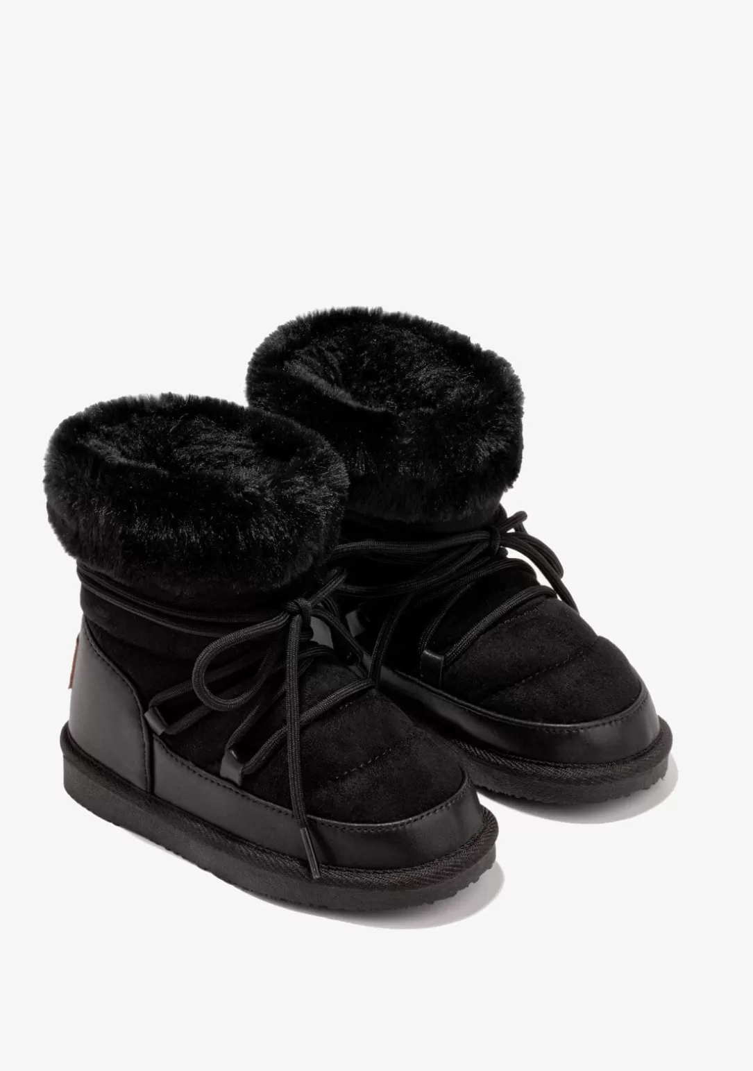 Conguitos Botas Australianas | Botas Australianas^Botas Australianas De Niña Cordones Negro B&W