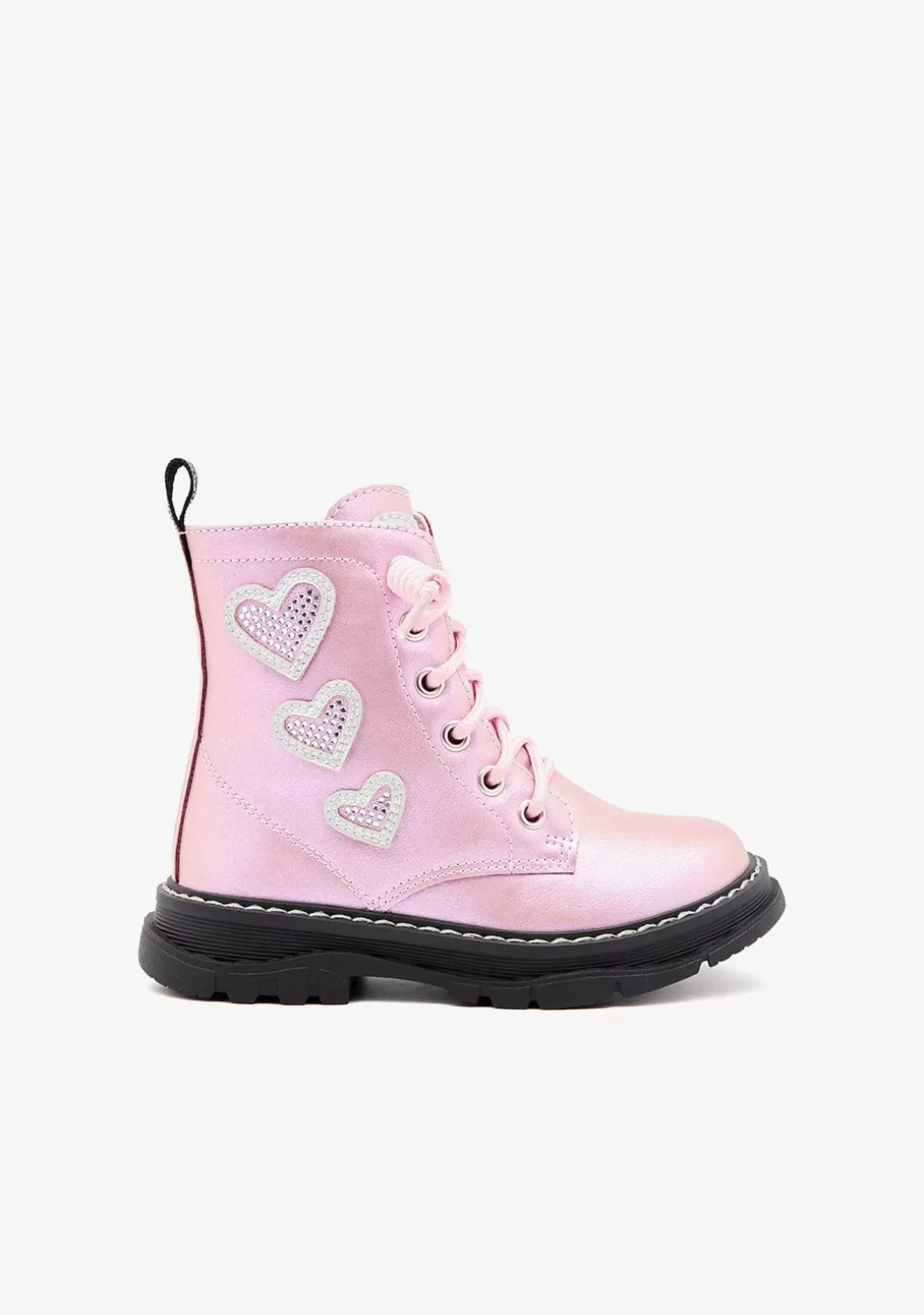 Conguitos Botas^Botas Corazones Cordoneras Rosa