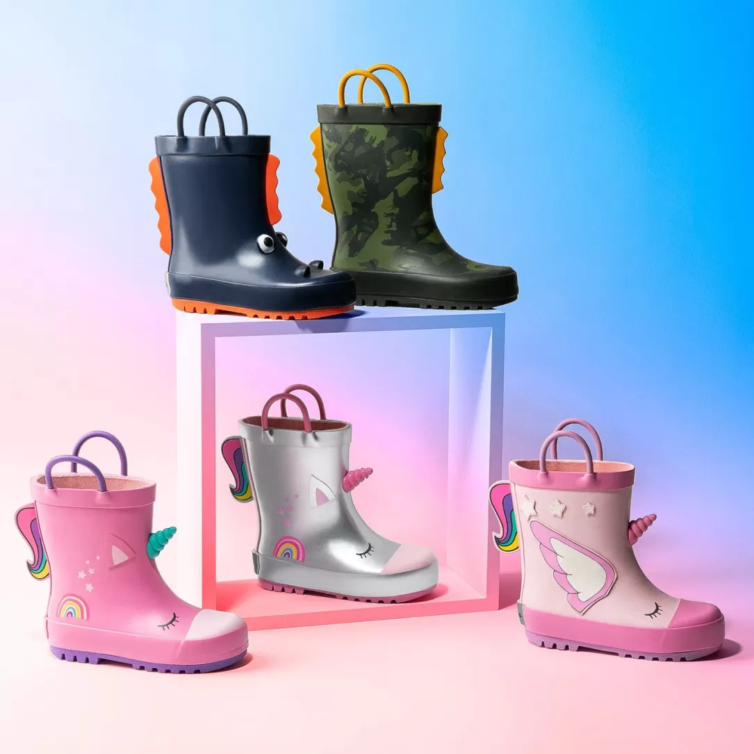 Conguitos Botas De Agua | Botas De Agua^Botas De Agua Unicornio Goma Rosa Claro