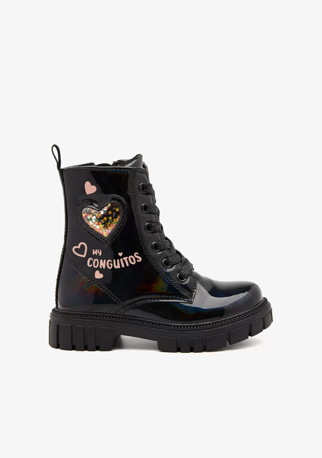 Conguitos Botas^Botas Militares Corazón Negro