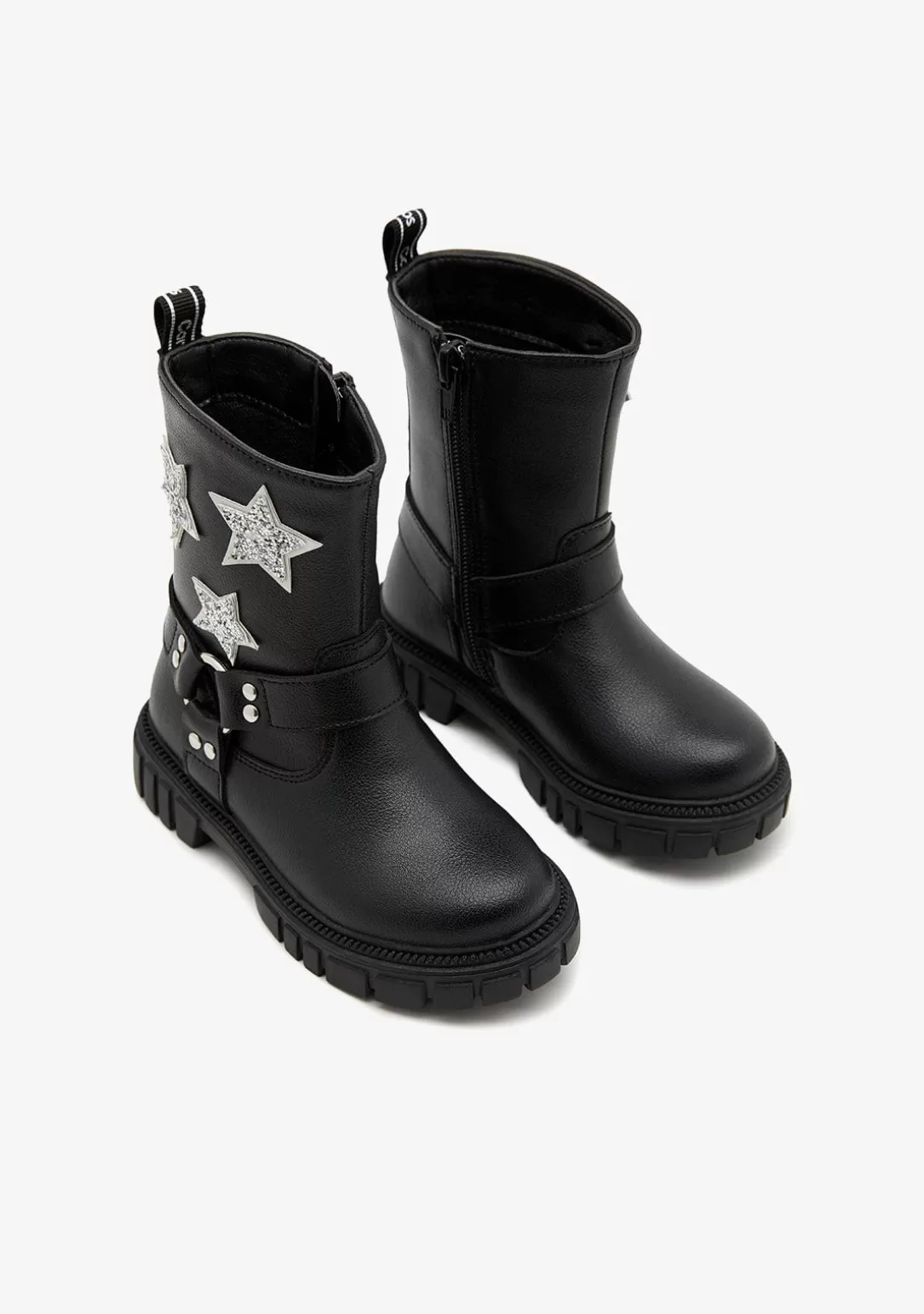 Conguitos Botas^Botas Militares Estrellas Negro