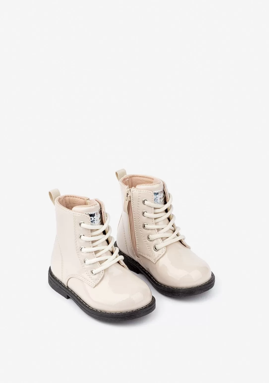 Conguitos Botas | Botas^Botines De Bebé Charol Sintético Beige