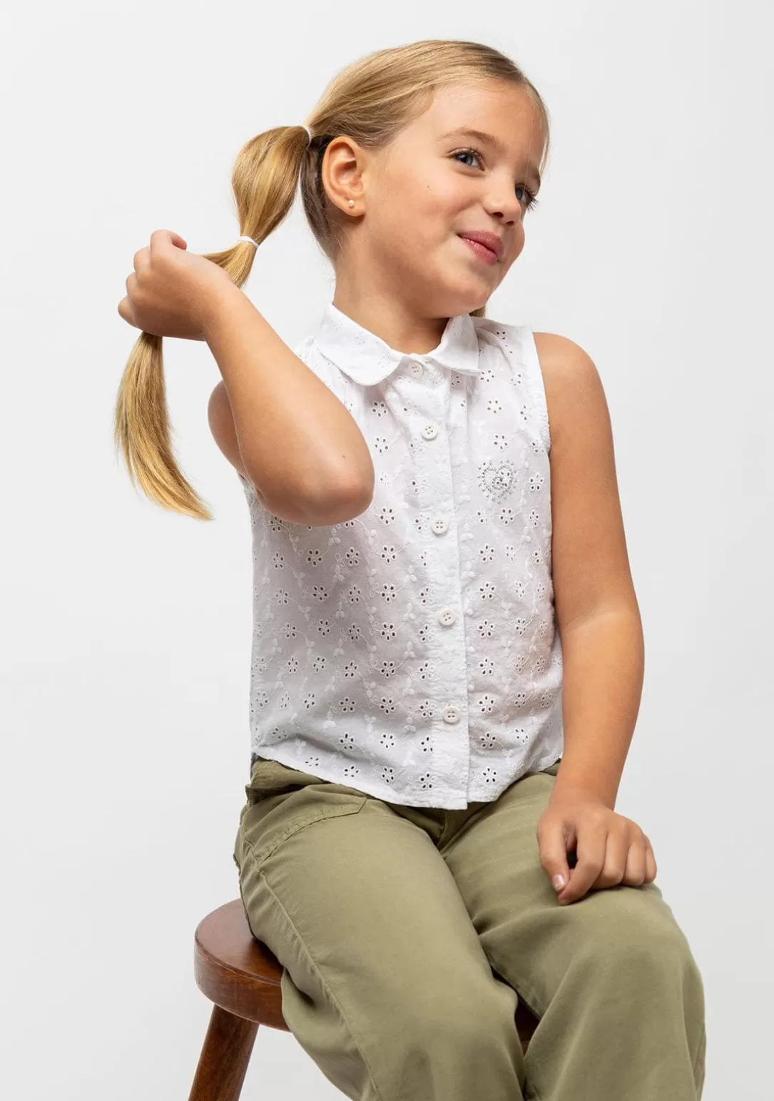 Conguitos Camisetas^Camisa De Niña Troquelada Blanco