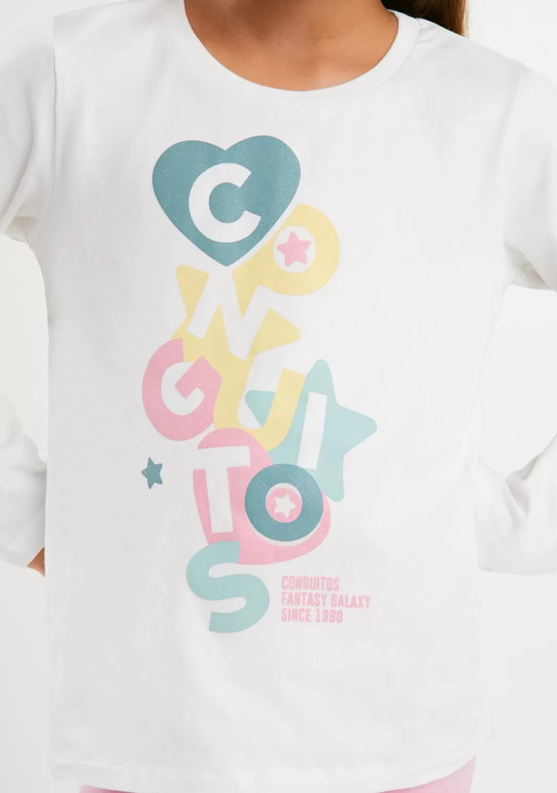 Conguitos Camisetas | Camisetas Manga Larga^Camiseta Blanca Formas Multicolor