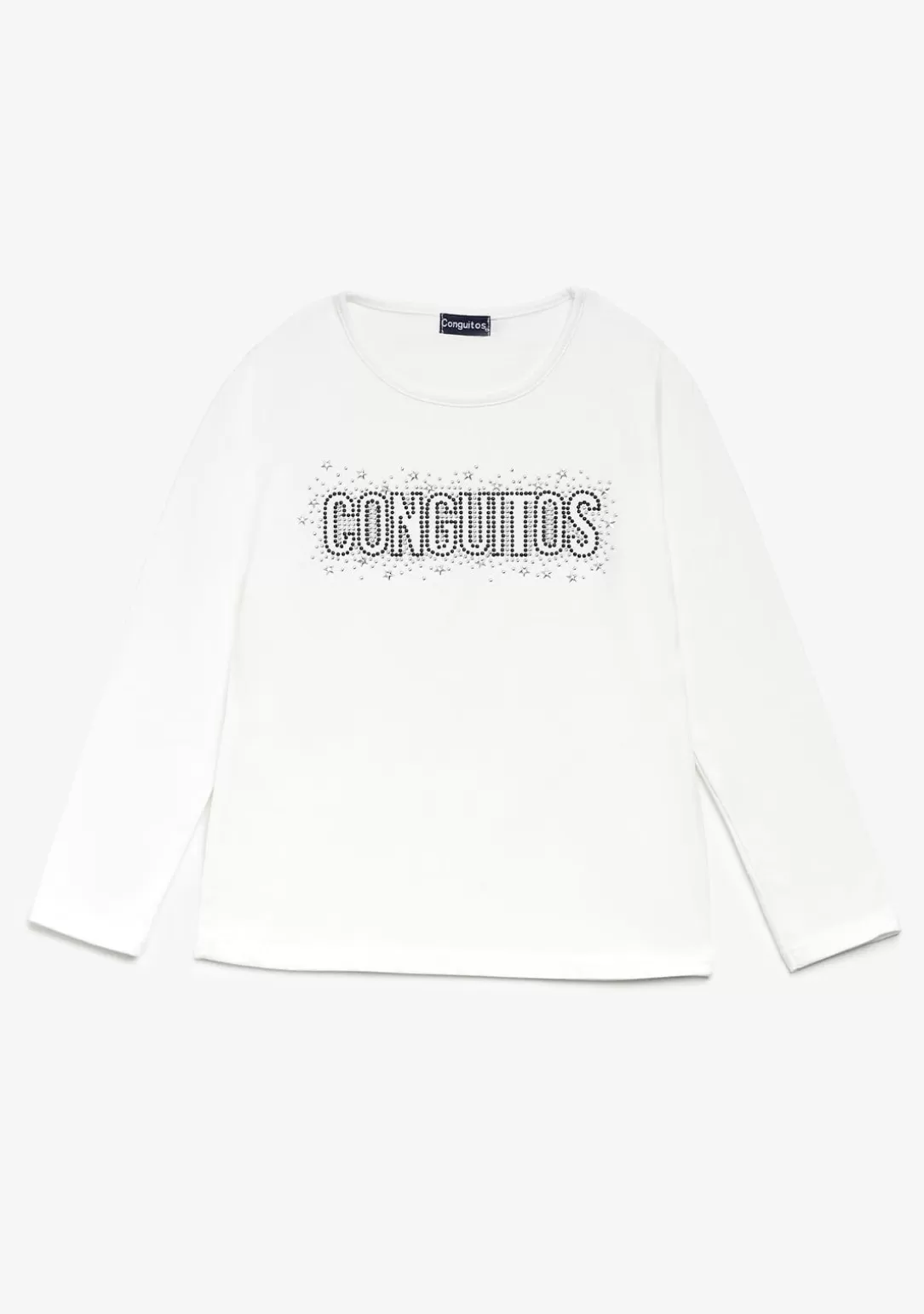 Conguitos Camisetas | Camisetas Manga Larga^Camiseta Strass Blanco