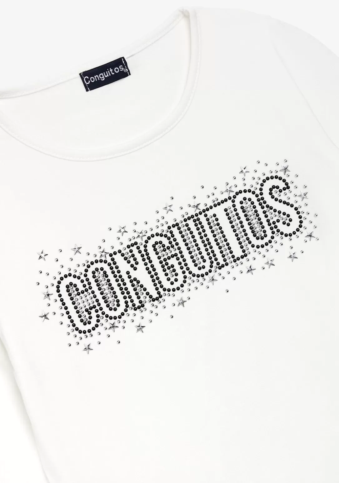 Conguitos Camisetas | Camisetas Manga Larga^Camiseta Strass Blanco