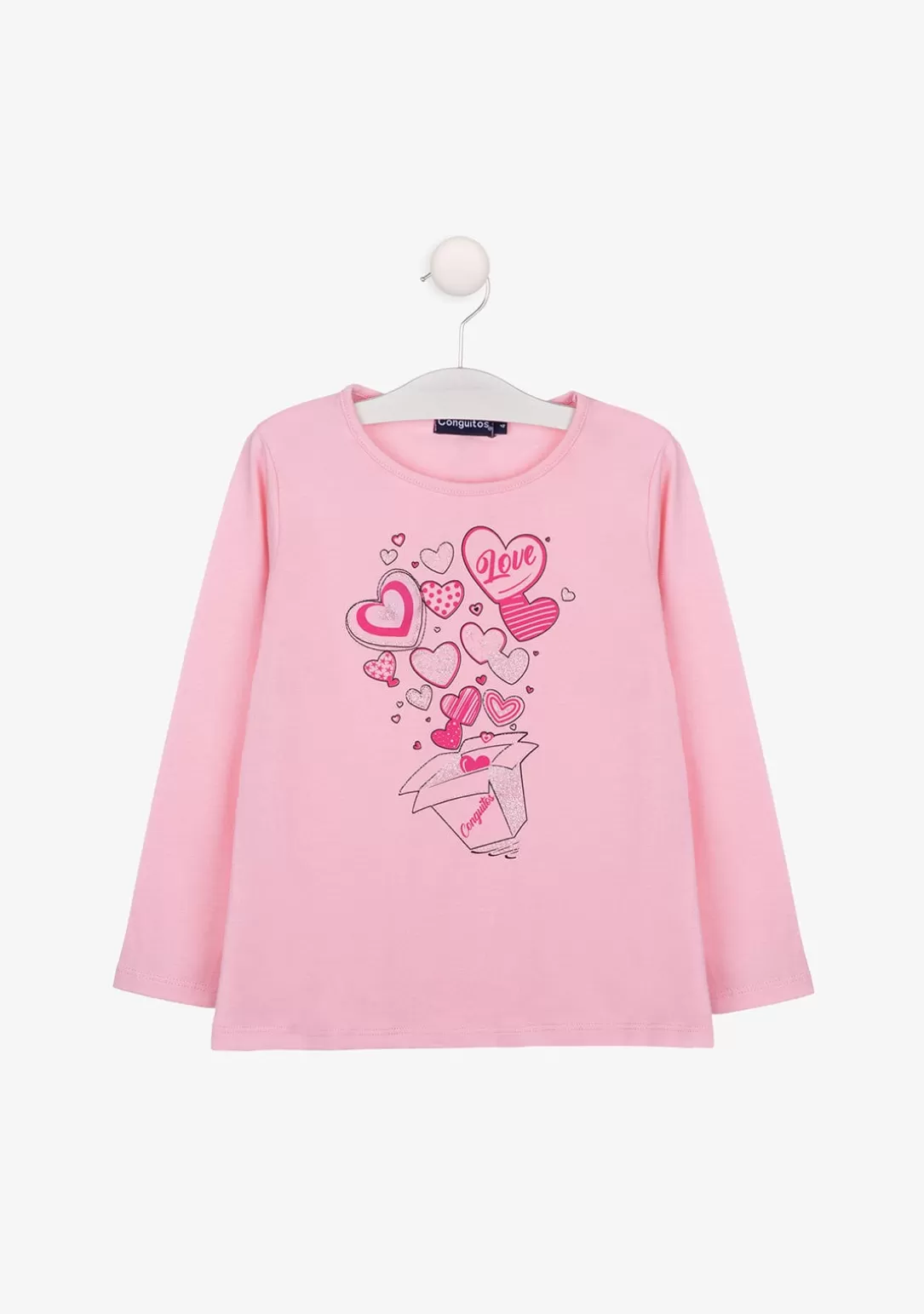 Conguitos Camisetas | Camisetas Manga Larga^Camiseta De Niña Con Luz Caja Rosa