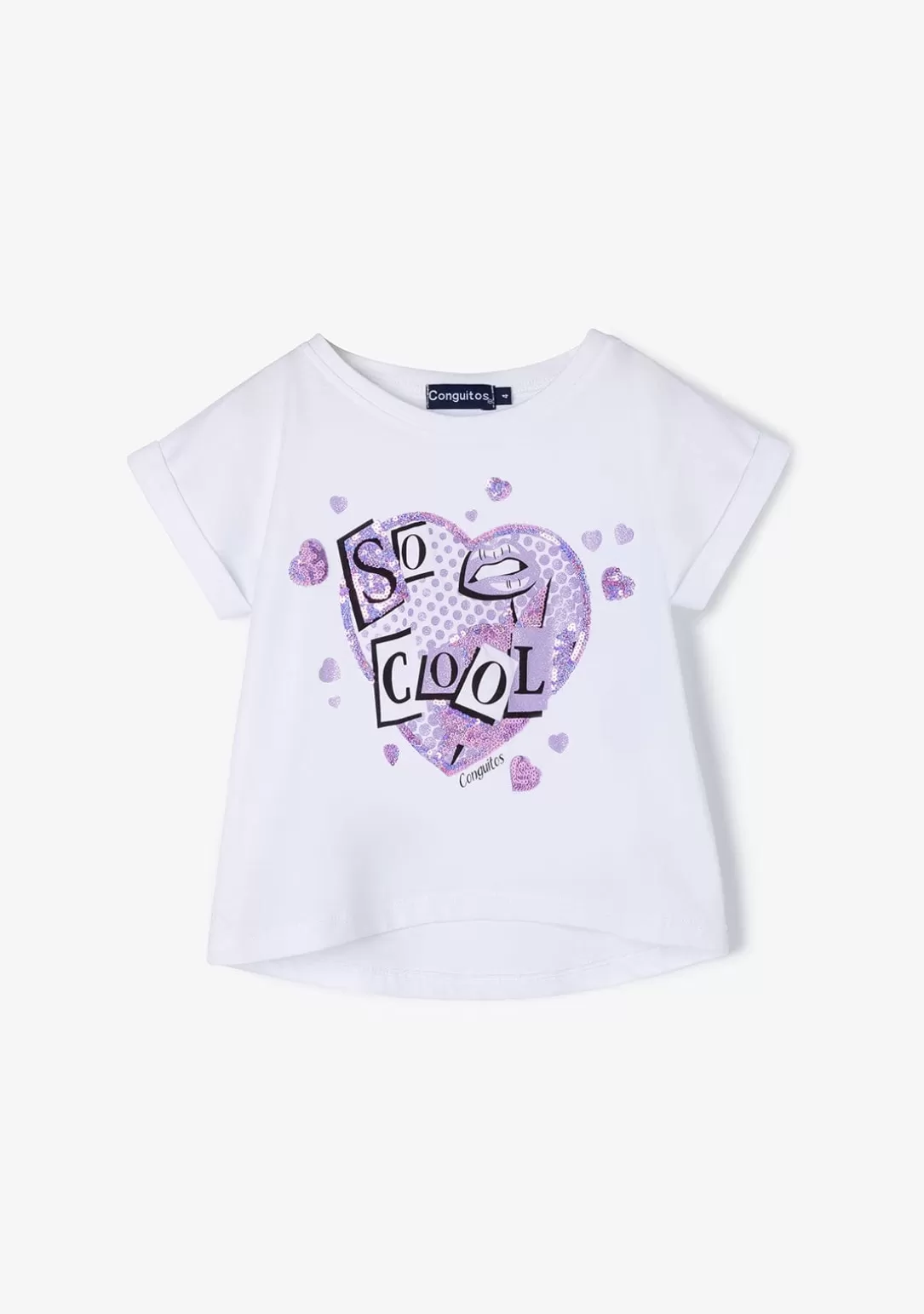 Conguitos Camisetas^Camiseta De Niña Cool Lentejuelas