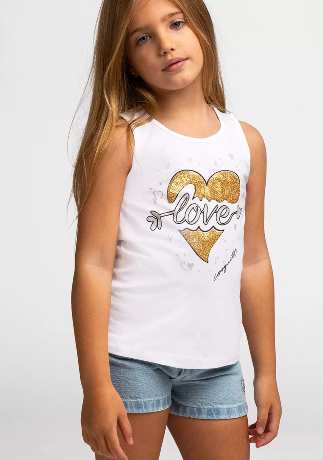 Conguitos Camisetas^Camiseta De Niña Corazón Oro