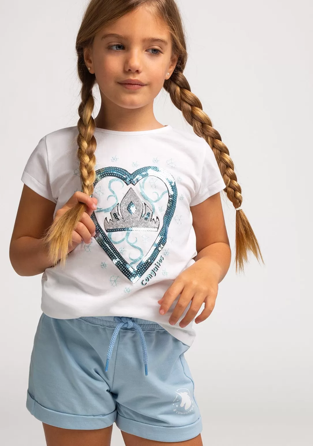 Conguitos Camisetas^Camiseta De Niña Fantasía Lentejuelas