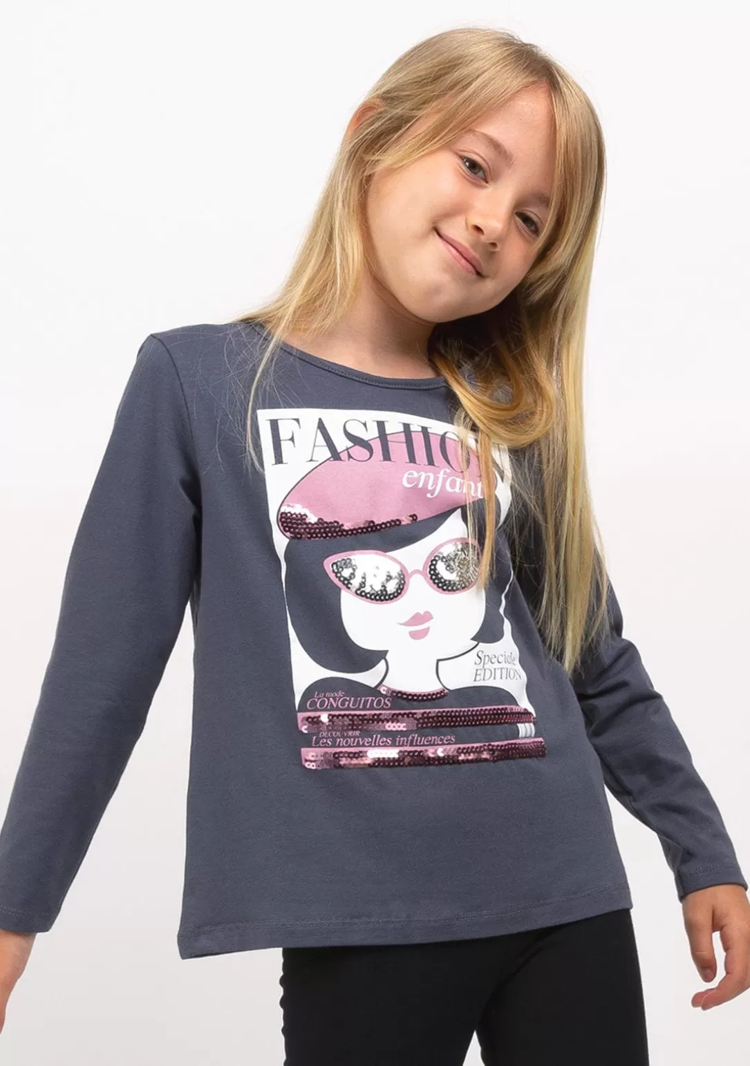 Conguitos Camisetas | Camisetas Manga Larga^Camiseta De Niña Fashion Marengo