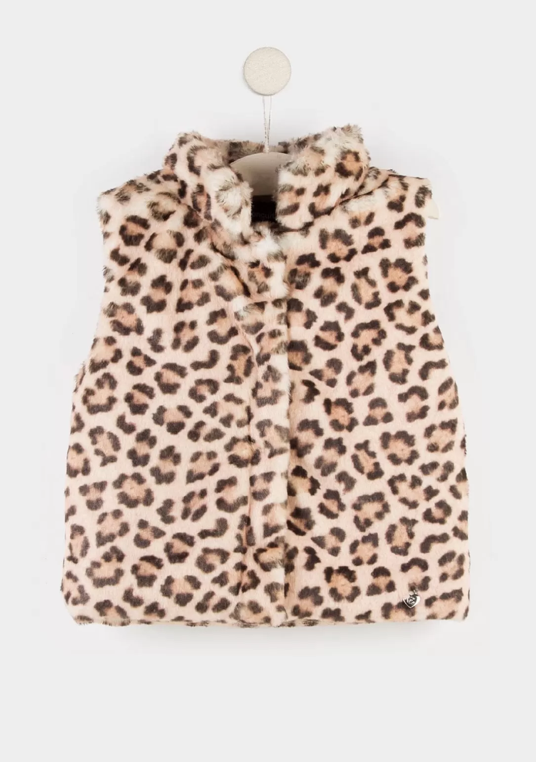 Conguitos Chaquetas^Chaleco Pelo De Niña Leopardo