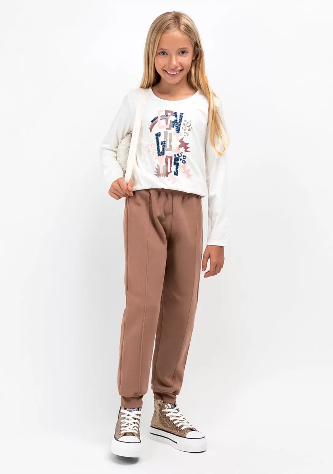 Conguitos Pantalones Y Leggins^Joggers De Niña Basic Marrón