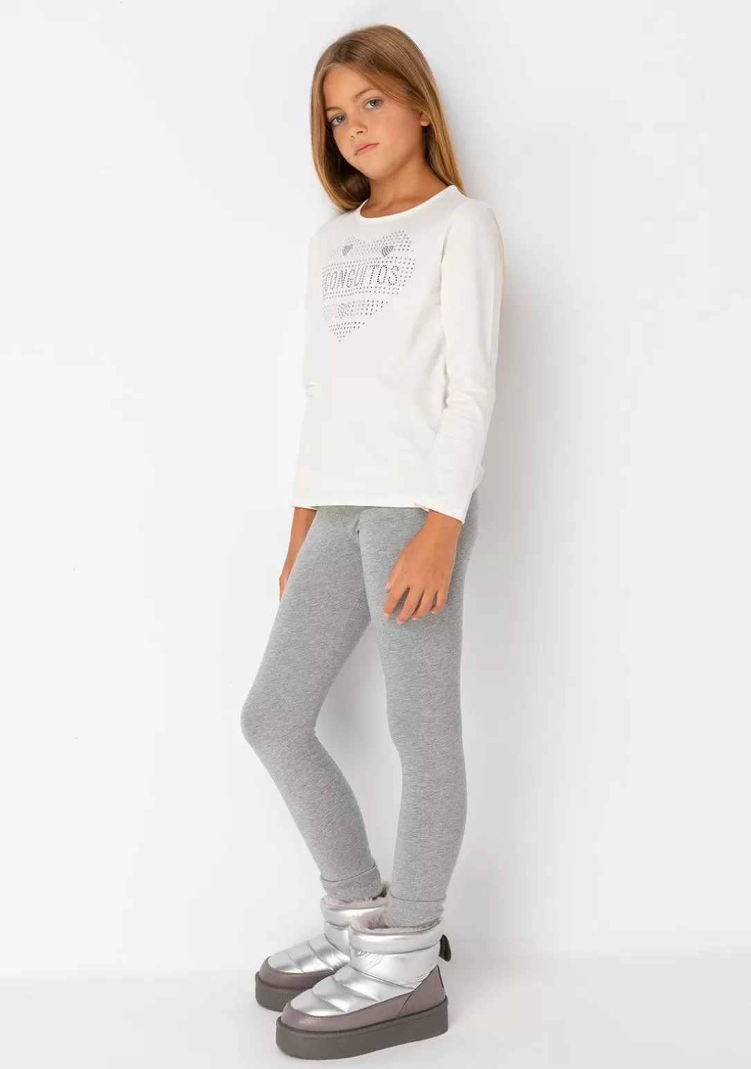 Conguitos Pantalones Y Leggins^Joggers De Niña Jersey Gris