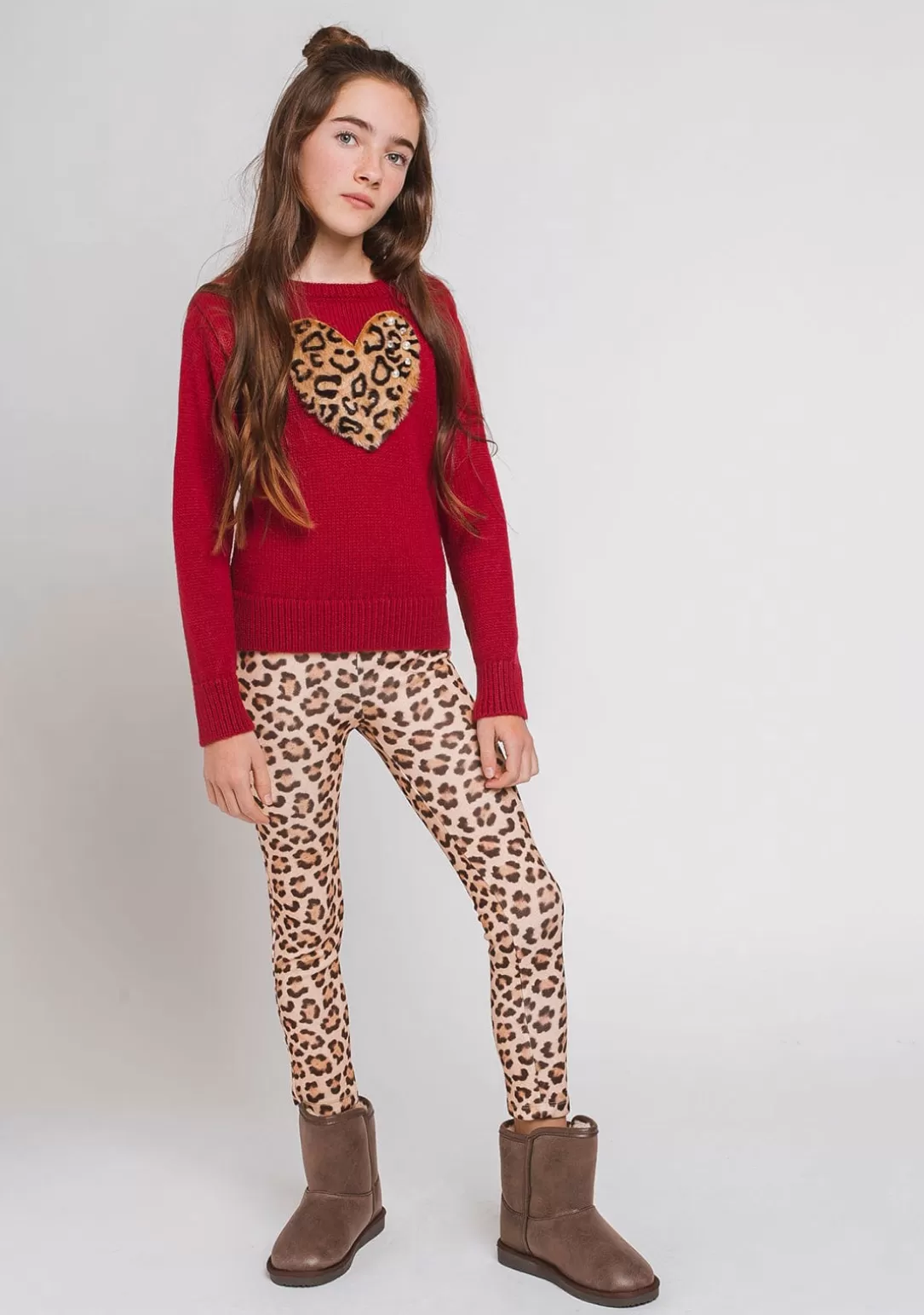 Conguitos Pantalones Y Leggins^Leggins De Niña Neopreno Leopardo