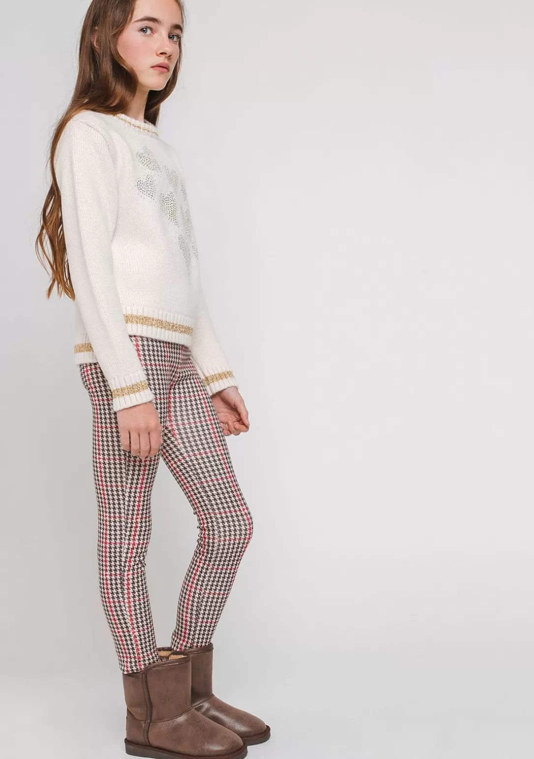 Conguitos Pantalones Y Leggins^Leggins De Niña Neopreno Pata Gallo