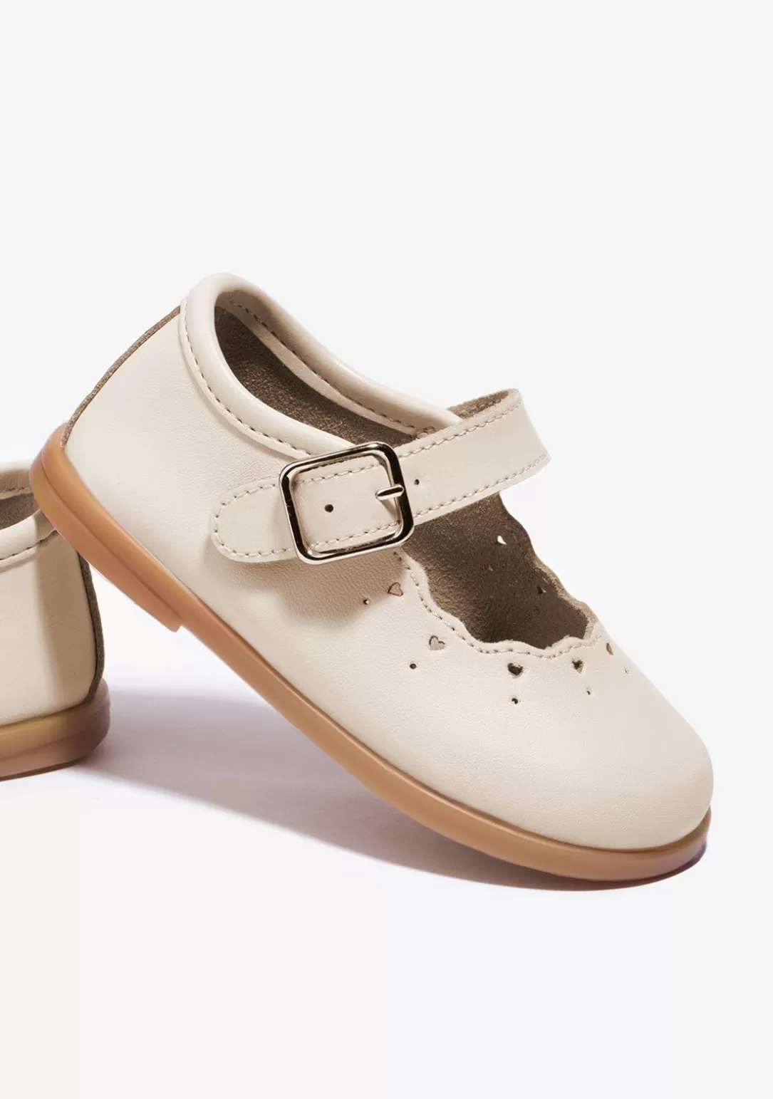 Conguitos Bailarinas | Zapatos De Ceremonia^Merceditas De Bebé Hebilla Beige