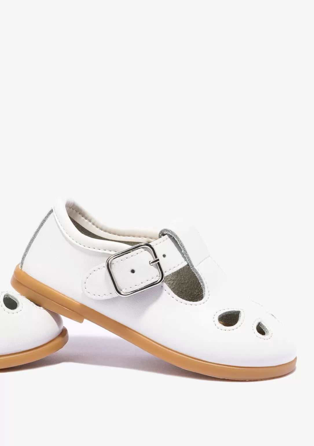 Conguitos Bailarinas | Zapatos De Ceremonia^Pepitos De Bebé Hebilla Napa Blanco