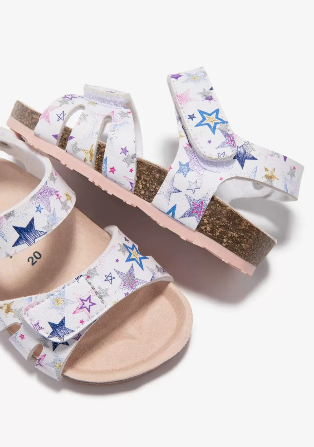 Conguitos Sandalias | Sandalias Bio^Sandalias De Bebé Bio Estrellas Multicolor