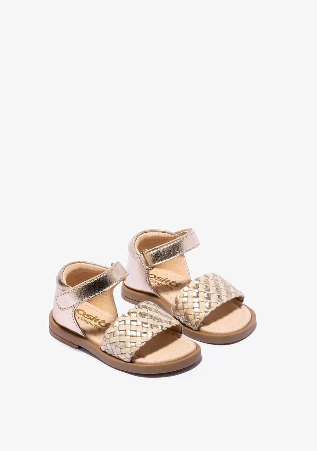 Conguitos Sandalias | Zapatos De Ceremonia^Sandalias De Bebé Napa Oro Beige