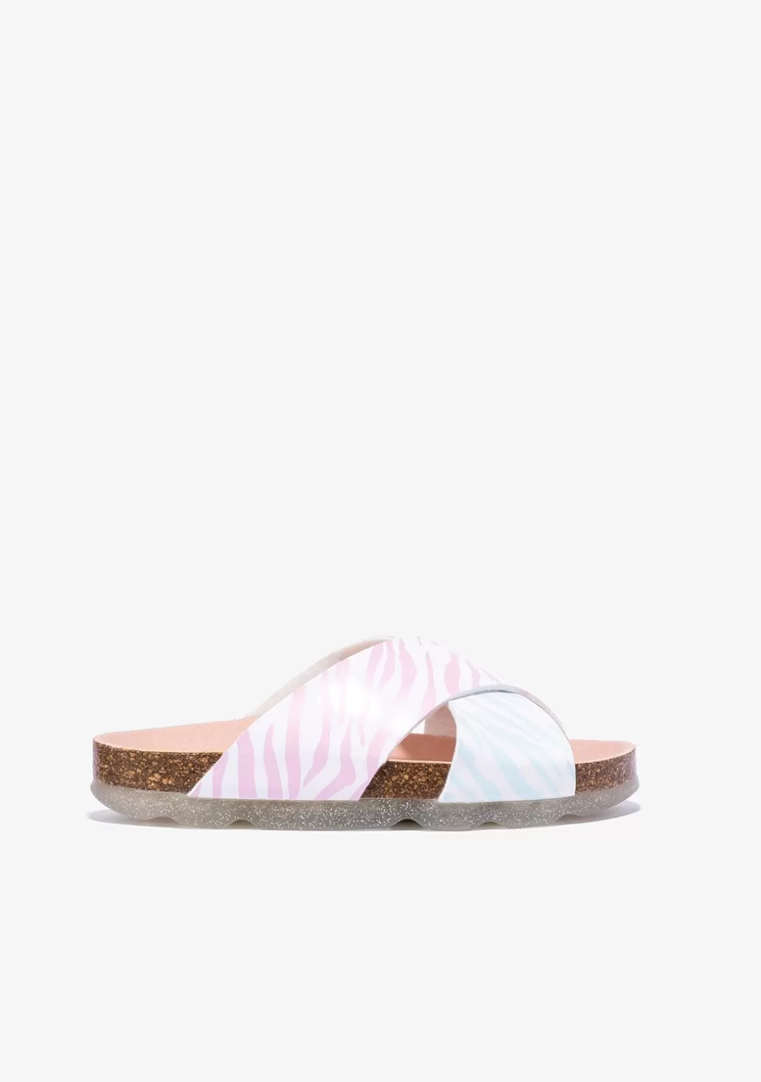 Conguitos Sandalias | Sandalias Bio^Sandalias De Niña Bio Multicolor Cebra B&W