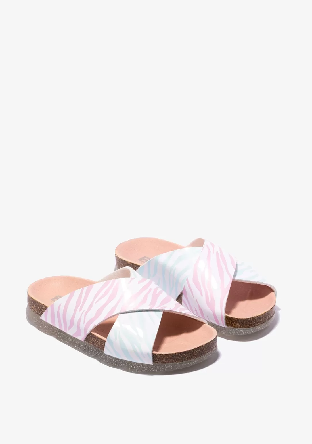 Conguitos Sandalias | Sandalias Bio^Sandalias De Niña Bio Multicolor Cebra B&W