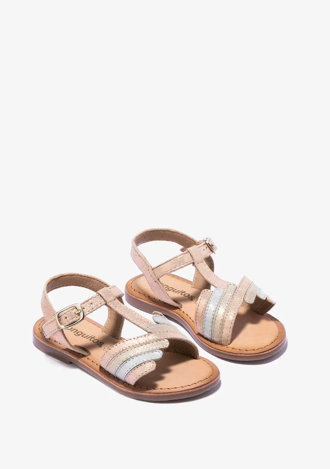 Conguitos Sandalias^Sandalias De Niña Hebilla Napa Multicolor