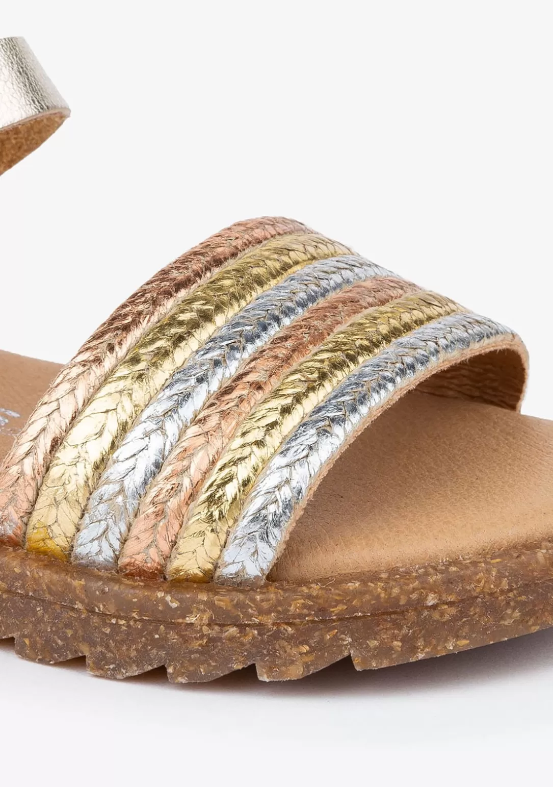 Conguitos Sandalias^Sandalias De Niña Metalizado Piel Multicolor