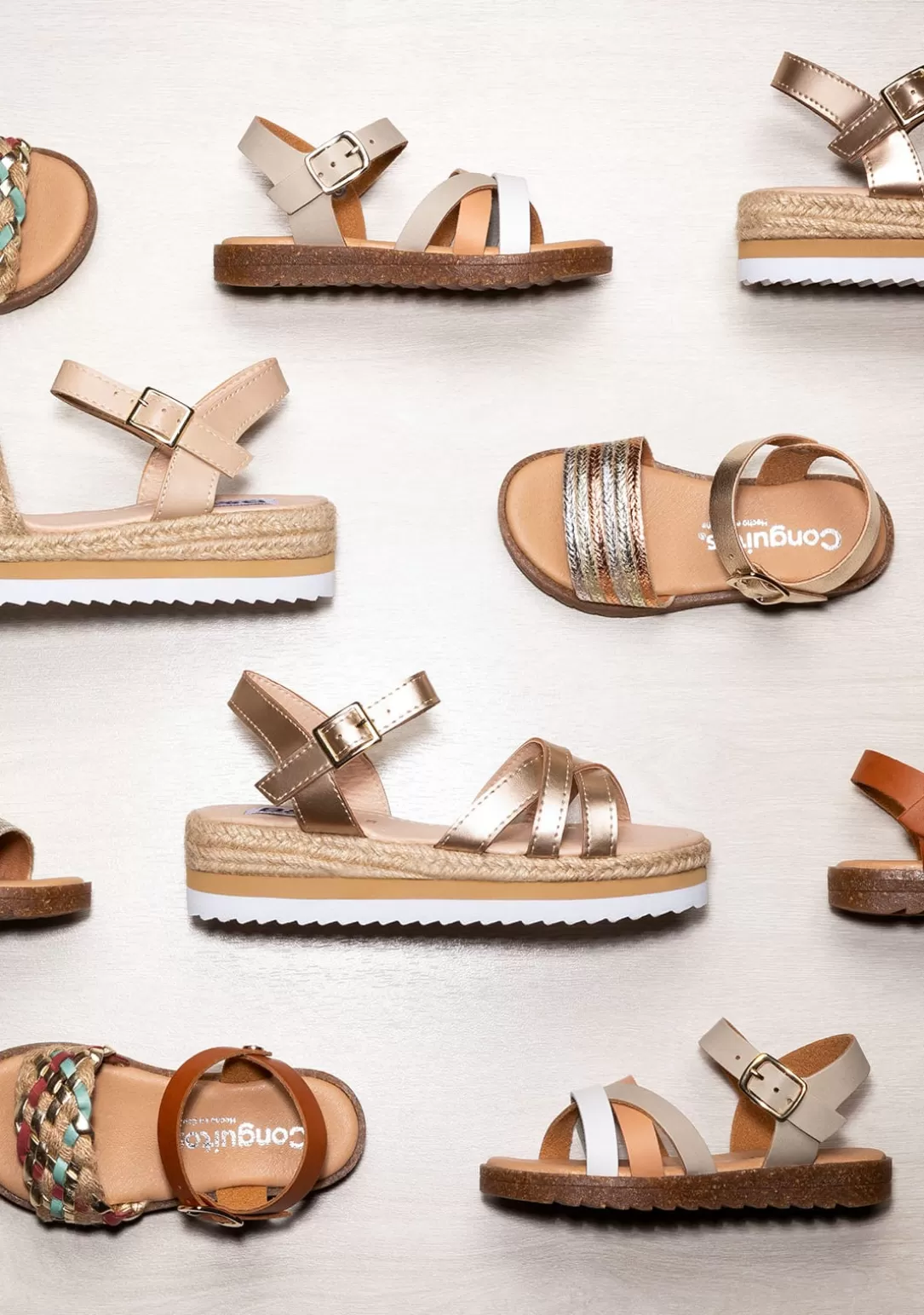 Conguitos Sandalias^Sandalias De Niña Metalizado Piel Multicolor