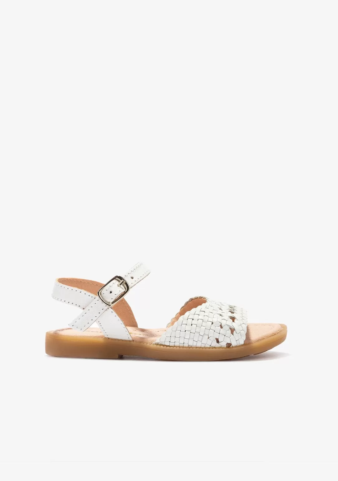 Conguitos Sandalias | Zapatos De Ceremonia^Sandalias De Niña Piel Trenzada Blanco