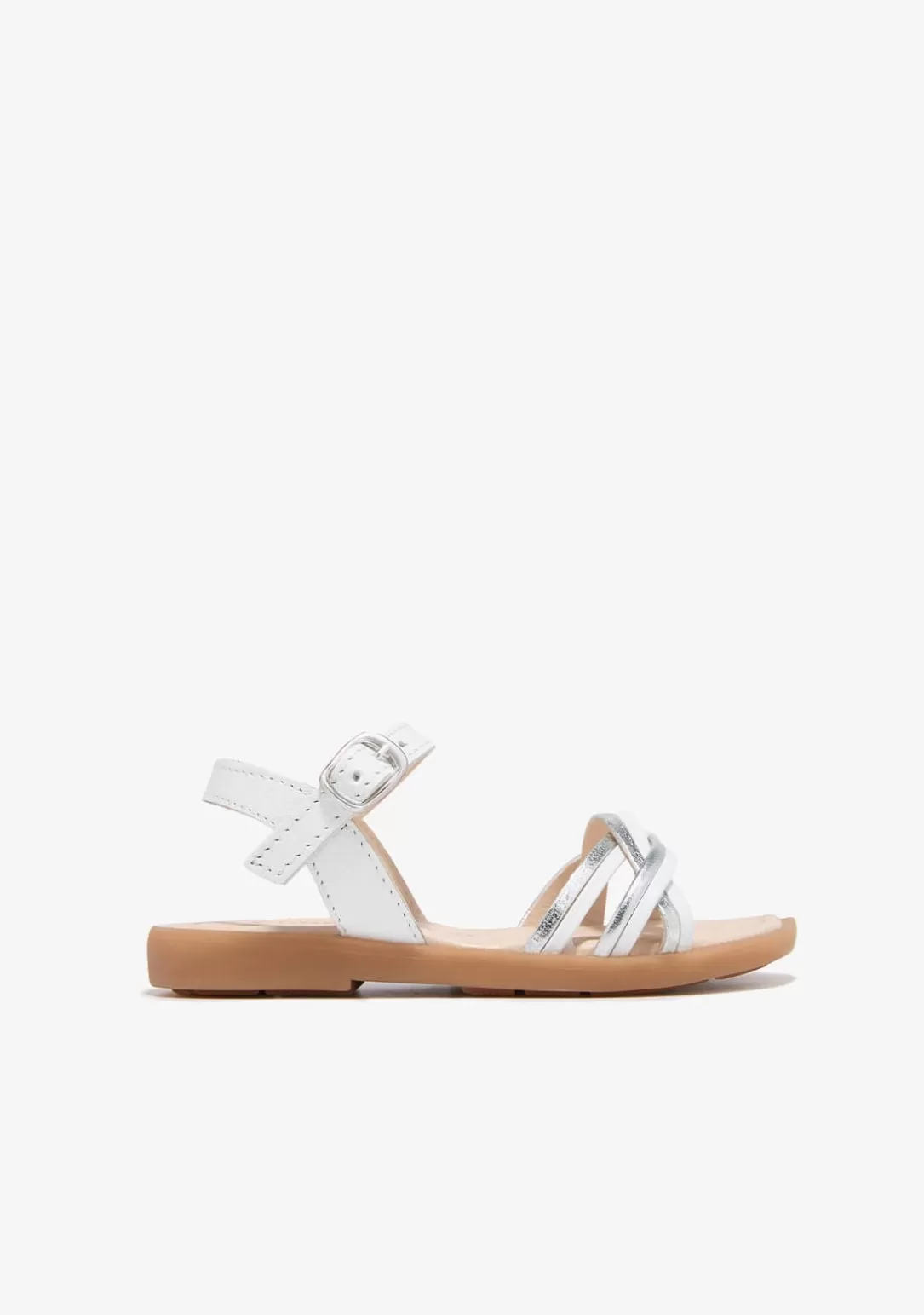 Conguitos Sandalias | Zapatos De Ceremonia^Sandalias Hebilla Blanco Plata