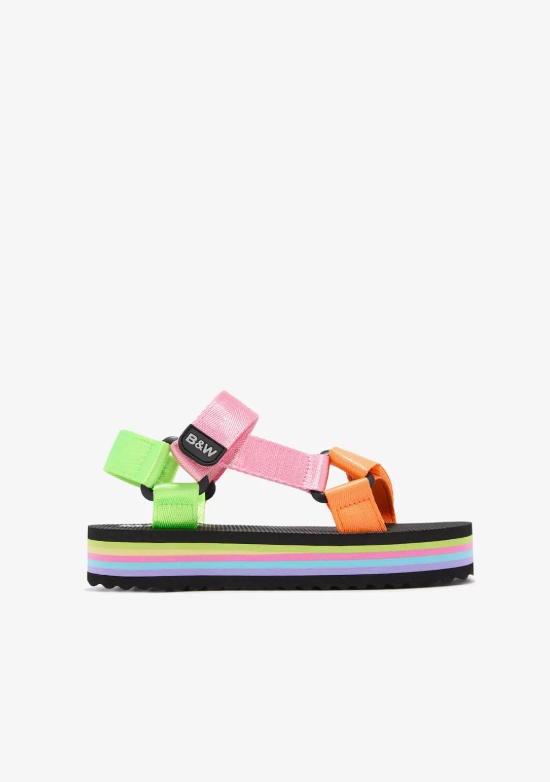 Conguitos Sandalias | Chanclas^Sandalias Plataforma Multicolor B&W