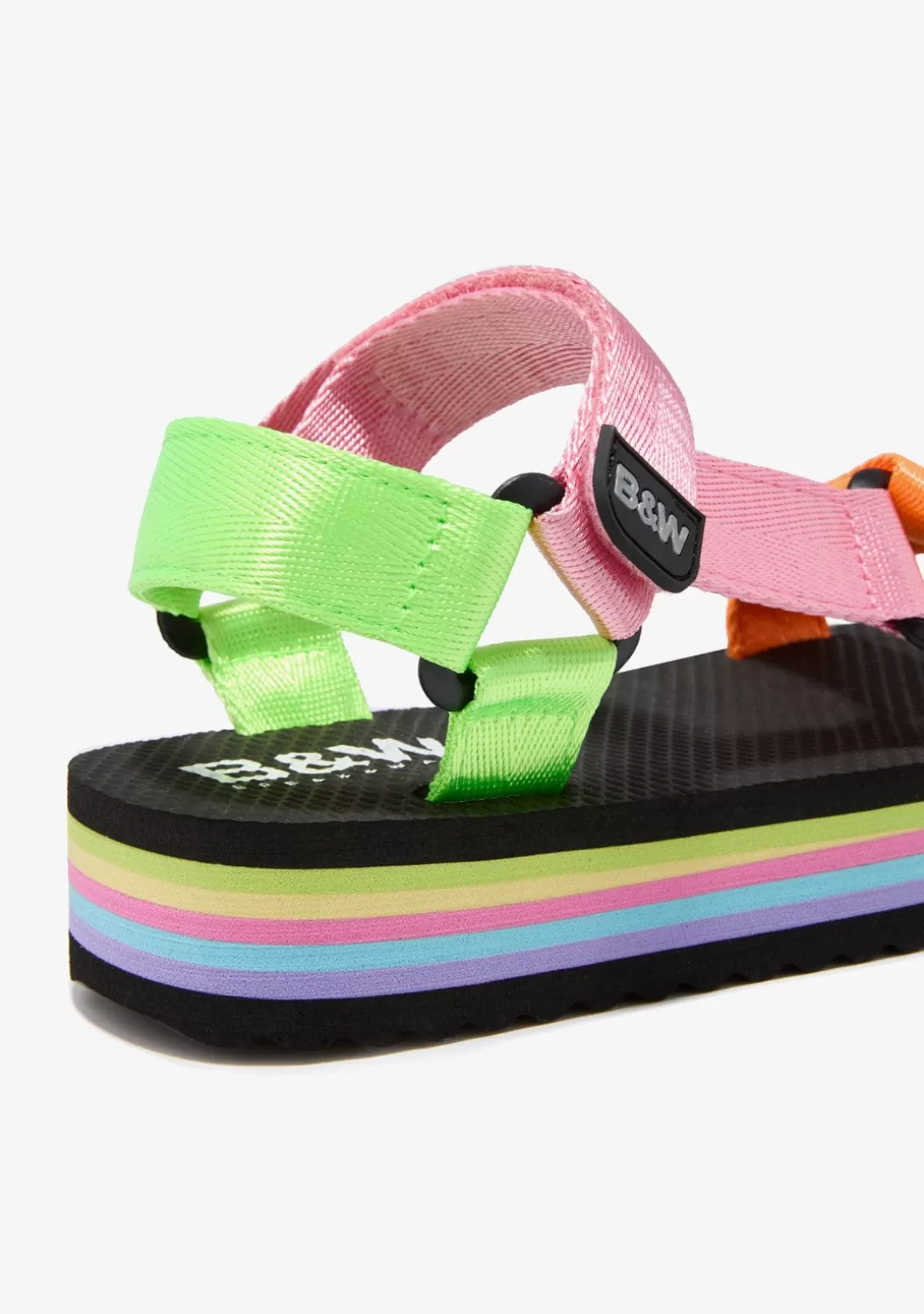 Conguitos Sandalias | Chanclas^Sandalias Plataforma Multicolor B&W