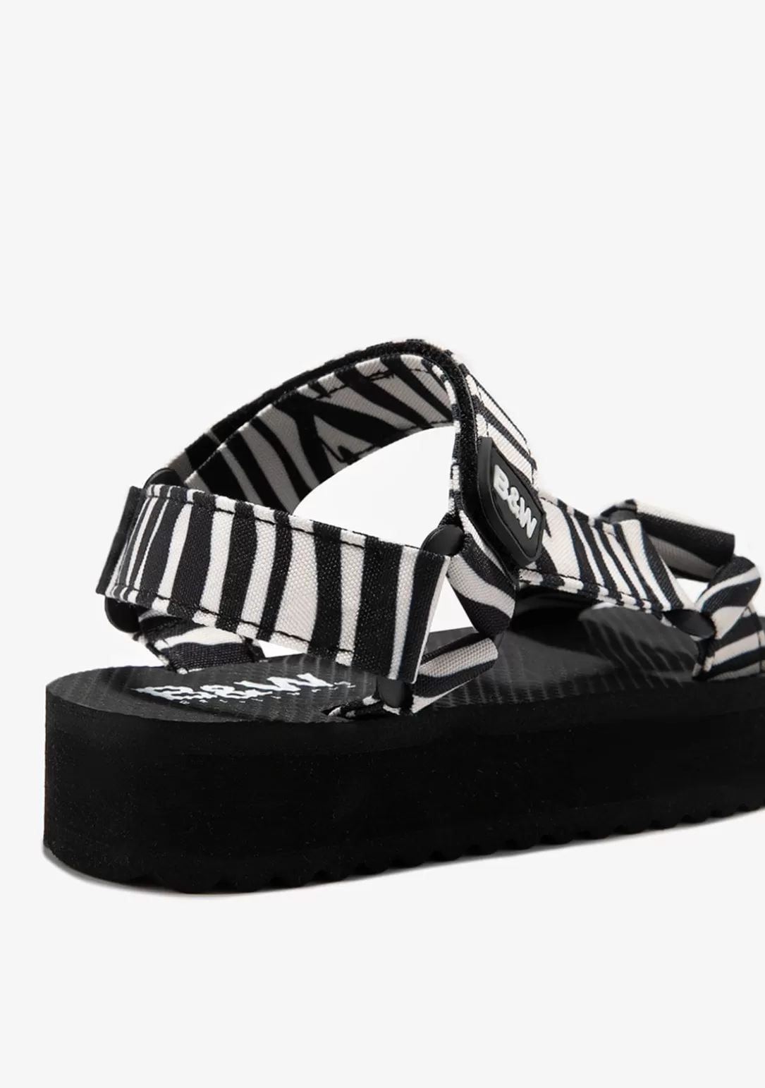 Conguitos Sandalias | Chanclas^Sandalias Plataforma Zebra B&W