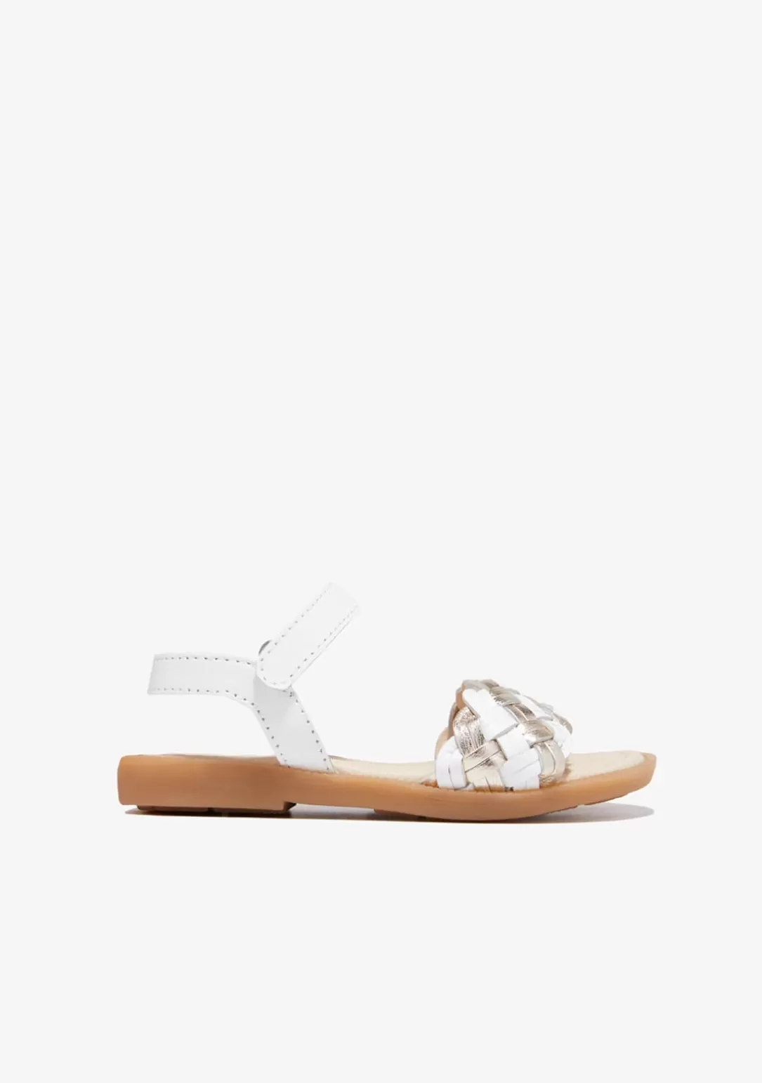 Conguitos Sandalias | Zapatos De Ceremonia^Sandalias Trenza Blanco Dorado