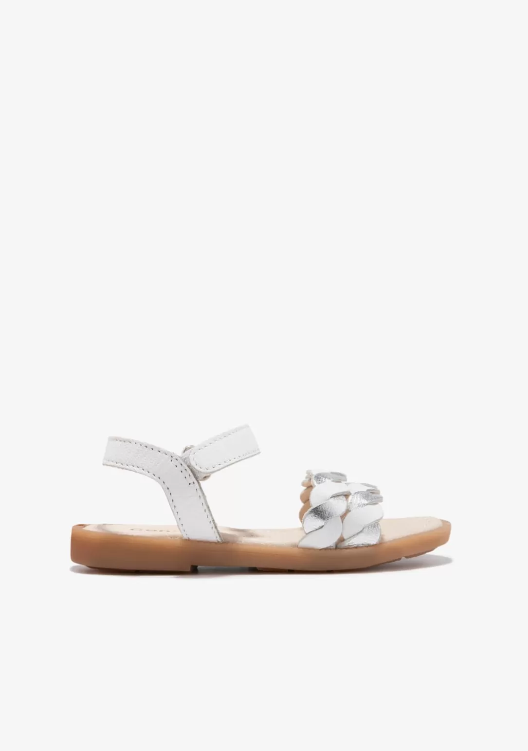 Conguitos Sandalias | Zapatos De Ceremonia^Sandalias Trenza Blanco Plata