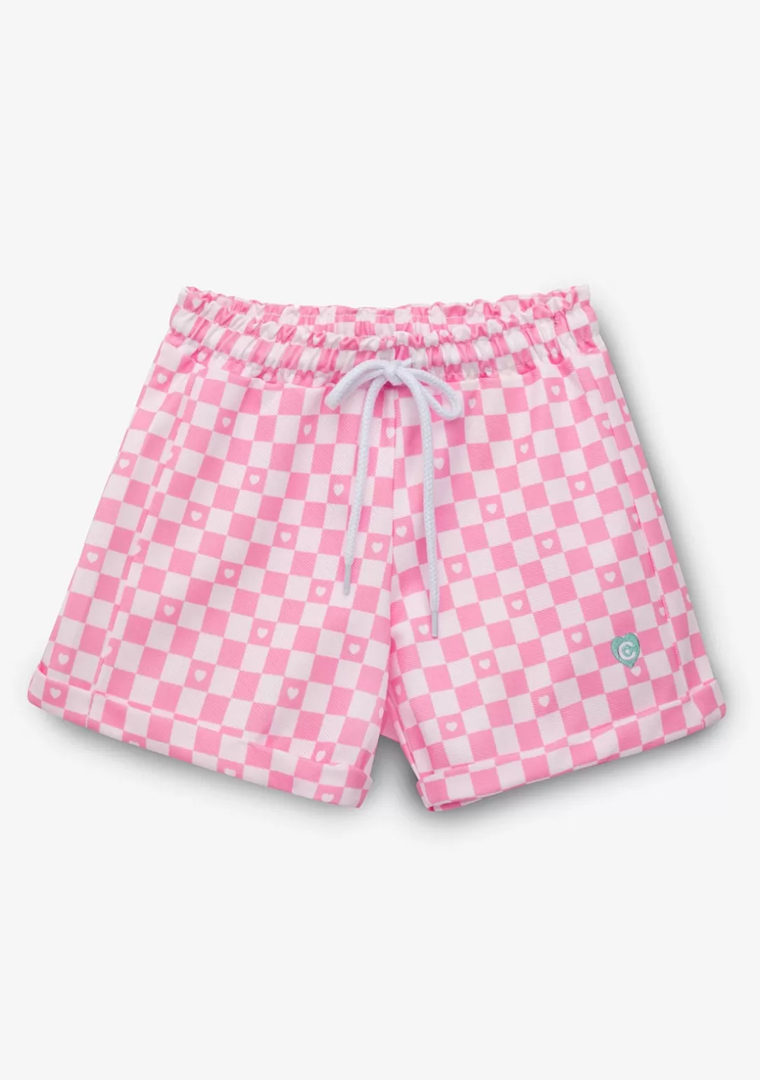 Conguitos Shorts^Short Niña Cuadros Rosa