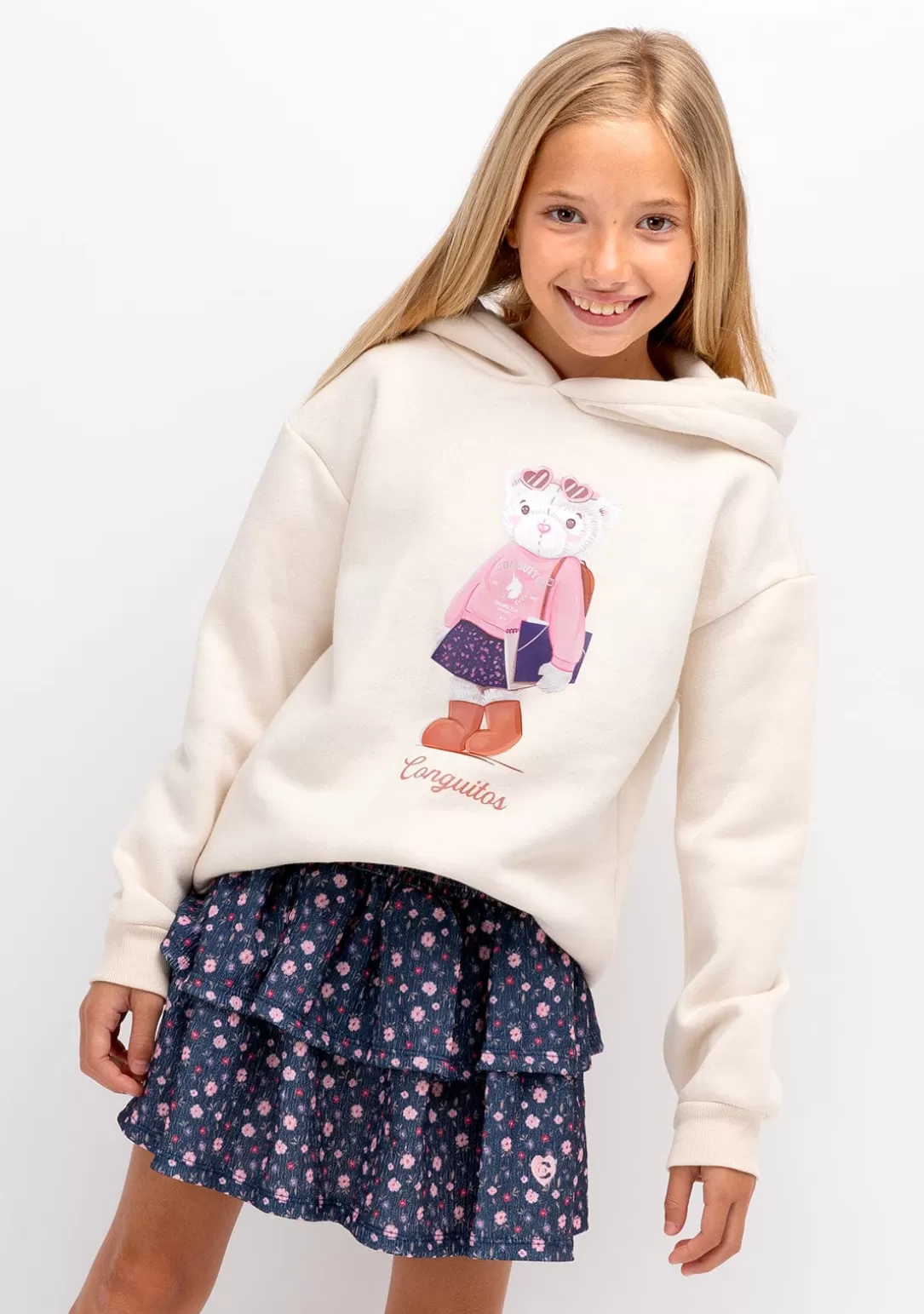 Conguitos Sudaderas^Sudadera De Niña Osito Beige