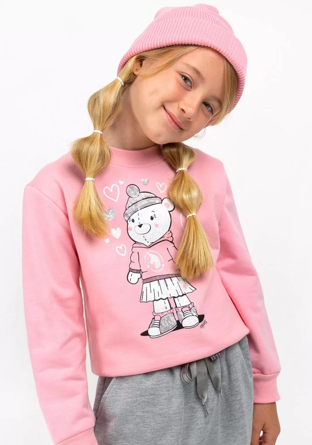 Conguitos Sudaderas^Sudadera De Niña Osito Rosa