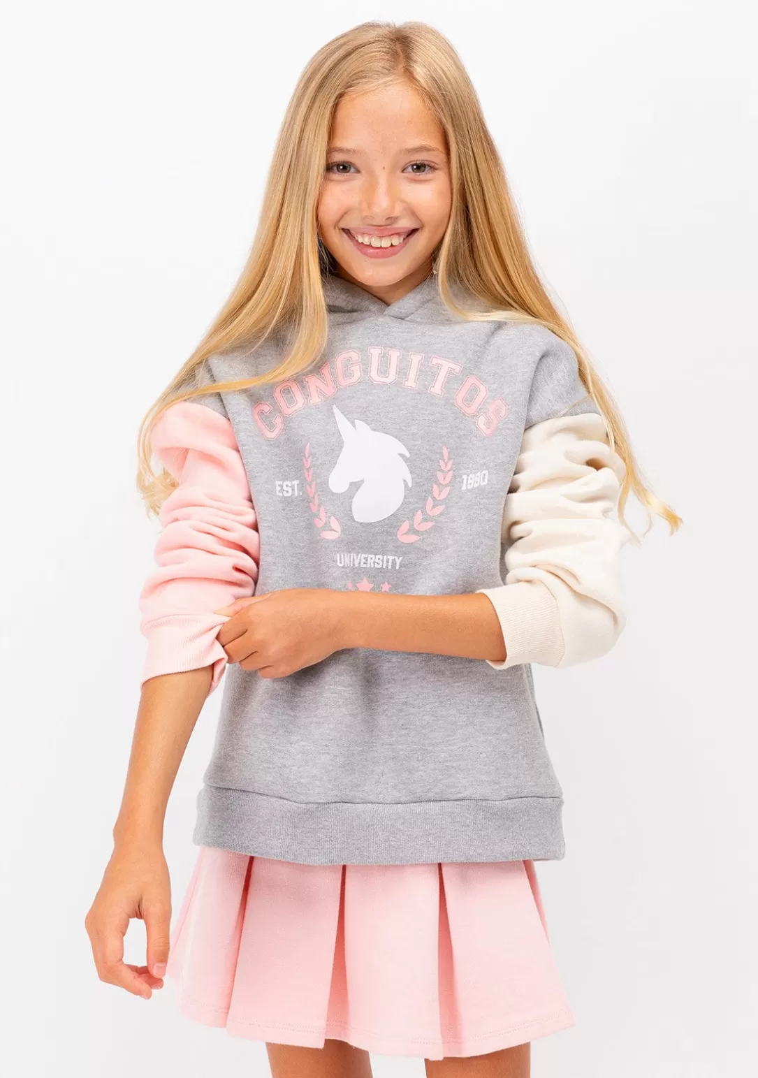 Conguitos Sudaderas^Sudadera De Niña Unicornio University Gris