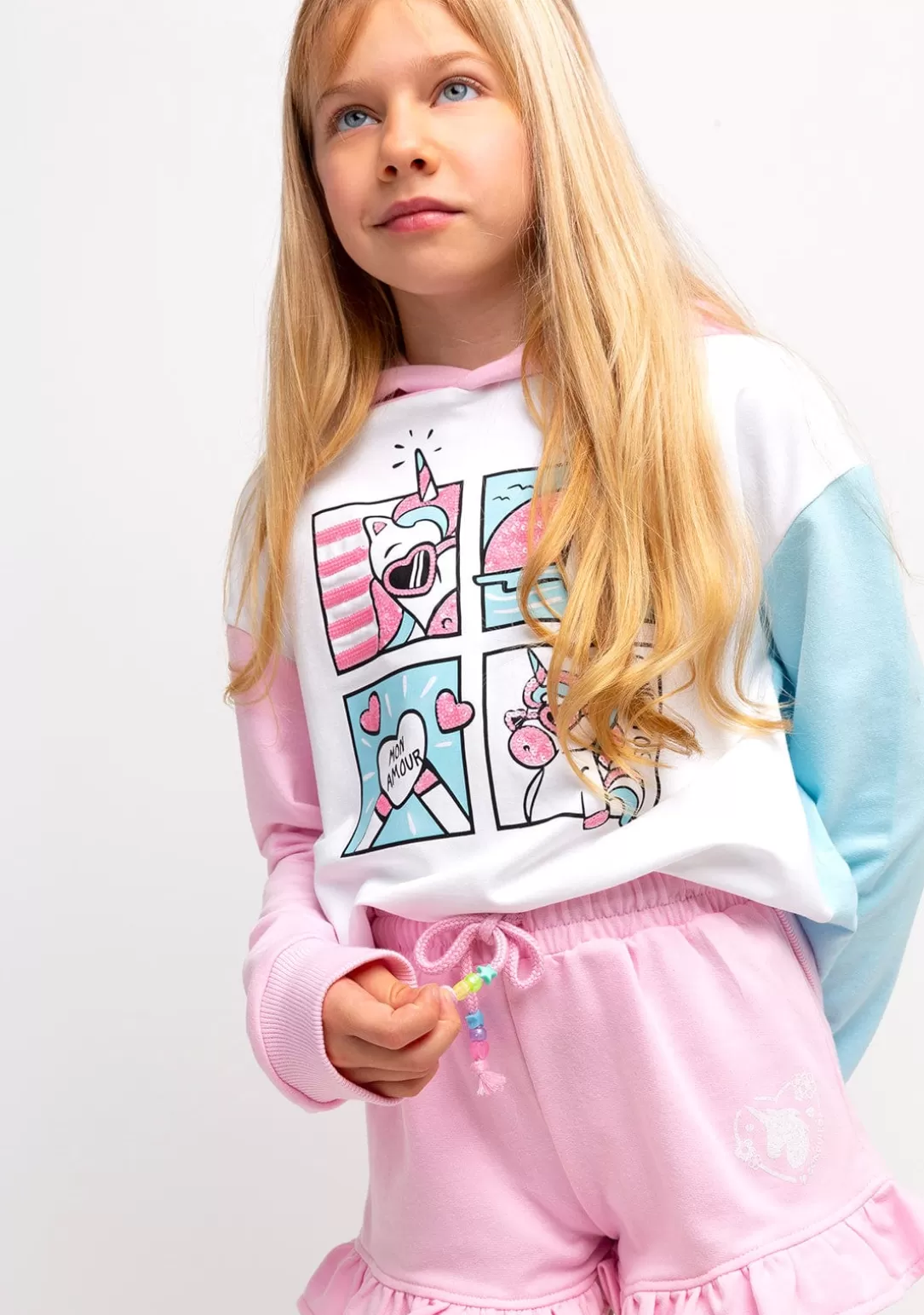 Conguitos Sudaderas^Sudadera Niña Lentejuelas Unicornio Multicolor