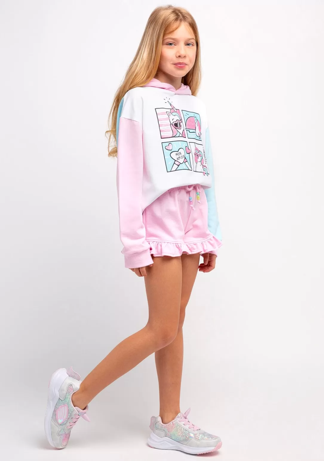 Conguitos Sudaderas^Sudadera Niña Lentejuelas Unicornio Multicolor