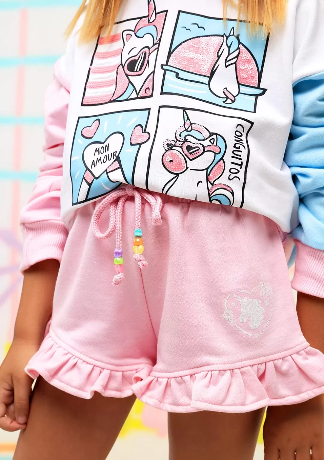 Conguitos Sudaderas^Sudadera Niña Lentejuelas Unicornio Multicolor
