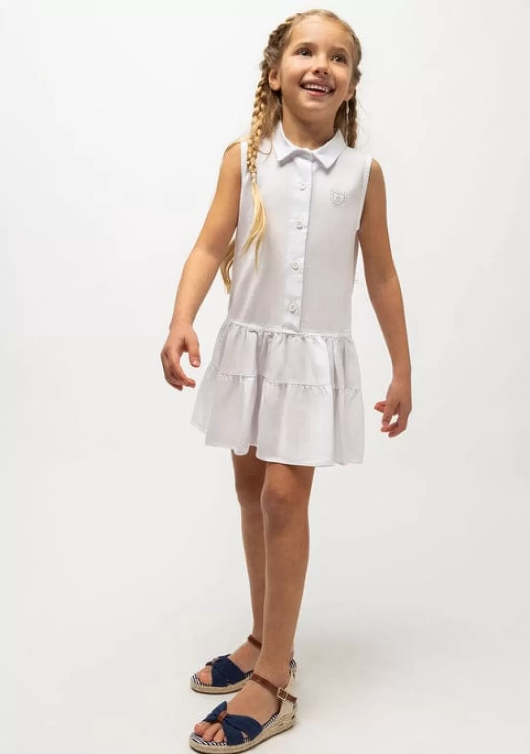 Conguitos Vestidos De Verano | Vestidos^Vestido Camisero De Niña Blanco